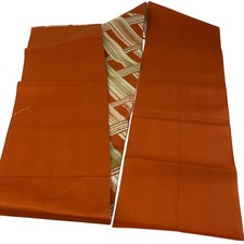 Kimono japonais vintage Nagoya Obi soie orange broderie traditionnelle 140 x ...