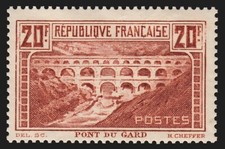 n°262A, Pont du Gard, Type I, dentelé 13.5, neuf ** sans charnière - TB