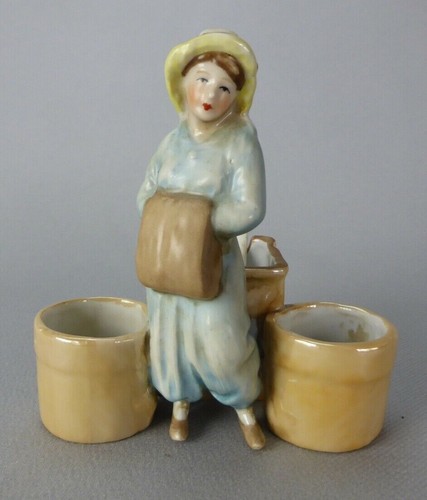 Moutardier femme laitiere pot - moutardier,