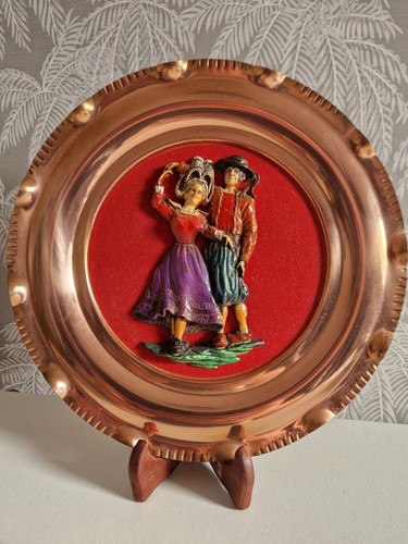Assiette décorative cuivre - assiette, en