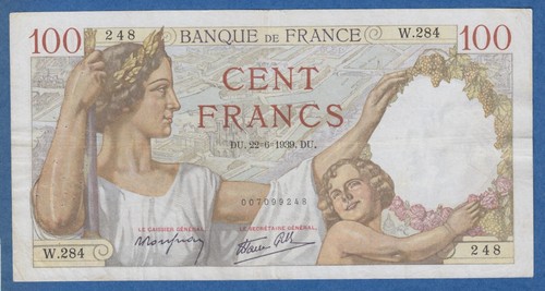 Rare billet 100 francs - billet,