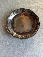 CHRISTOFLE - dessous de bouteille ancien en métal argenté/8cm