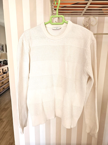 Pull coton blanc sandro - t, m