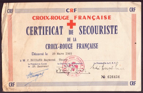 Certificat secouriste - de,