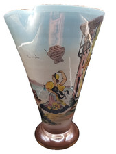 superbe vase ancien ITALIEN peint entièrement à la main vintage hauteur 21 cm