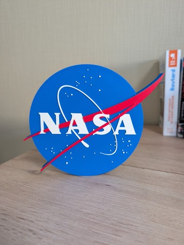 Plaque nasa logo - logo, 3d