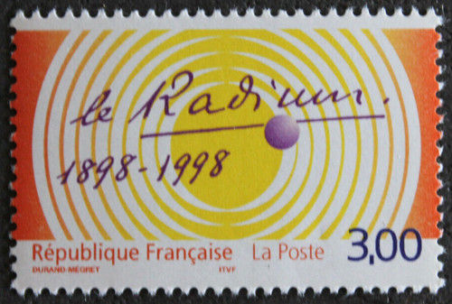 Timbre france le radium - -,