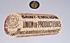 Autocollant VIN Saint EMILION /Union des producteurs (mise en bouteilles a la pr