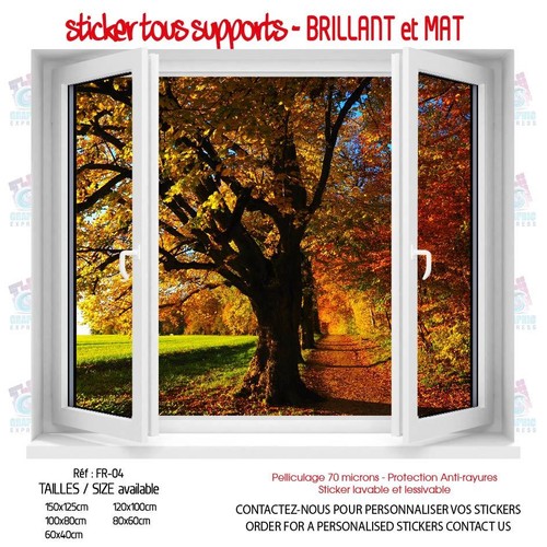 Sticker trompe oeil fenetre - trompe,