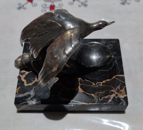 Aigle metal sur support marbre - aigle,
