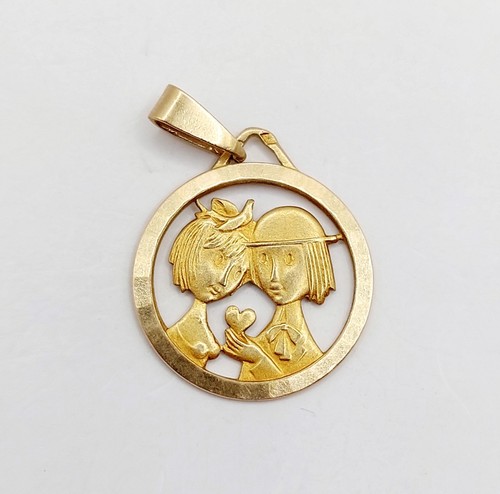 Pendentif médaille amour or - pendentif,