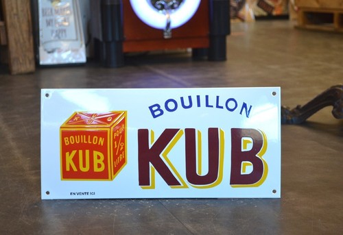Plaque émaillée bouillon kub - émaillée,