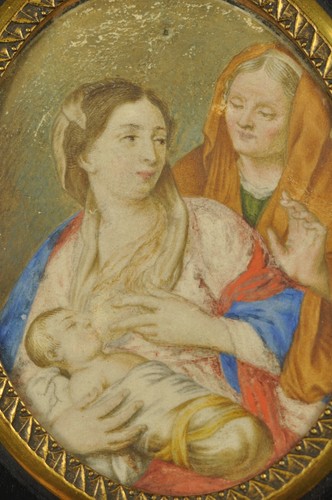 Portrait miniature ancien sur - ancien,