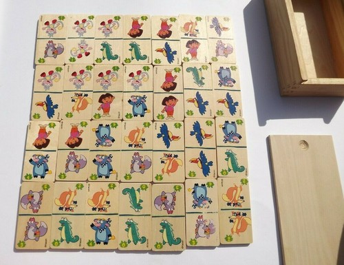 Dominos boîte bois jeux - dominos, en