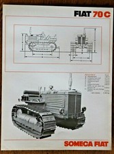 prospectus brochure tracteur chenilles Fiat 70C prospekt tractor trattore