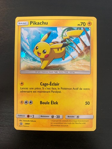 Carte pokémon holo pikachu - carte,