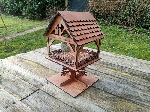 Mangeoire bois pour oiseaux - en,
