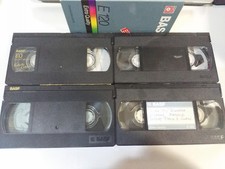 LOT 4 X VHS BANDES VIDÉO VIERGES ENREGISTRÉES BASF - POUR RÉENREGISTRER