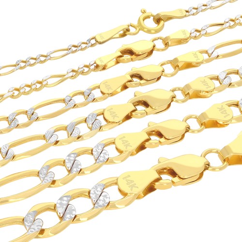 Chaîne figaro jaune 14k - chaîne,