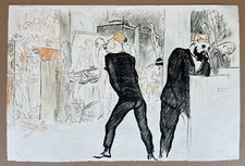 Lithographie Art Déco Marcel