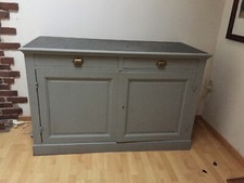 Ancien grand Meuble de métier, 2 portes 2 tiroirs, garage loft atelier