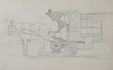 Ancienne calèche de dessin