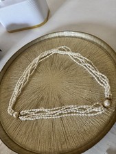 COLLIER PERLE Riz . 5 Rangées. Colliers Long Avec Le Bracelet. Ou En Séparation