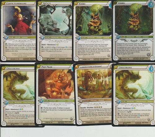 Lot cartes wakfu - x8, tcg