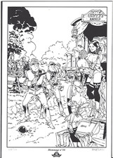 MEYNET - HOMMAGE LES TUNIQUES BLEUES de LAMBIL (var) (SERIGRAPHIE N°/Signé) NEUF