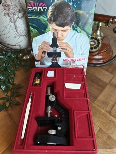 Microscope vintage biologie - vintage, "biologie
