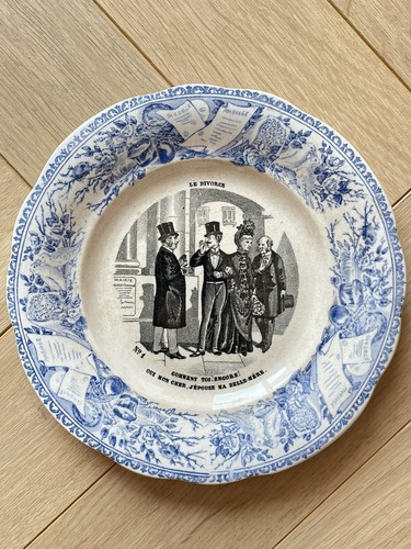 Assiette parlante faïence - parlante, en
