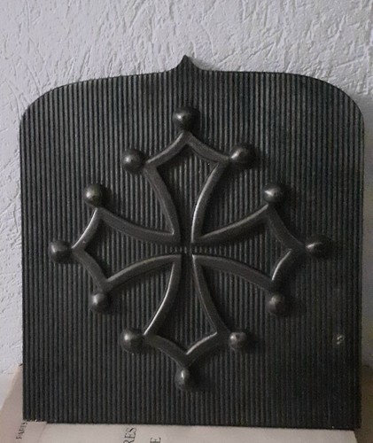 Plaque cheminée fonte - cheminée, en