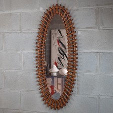 Miroir Ovale Bambou Jaru