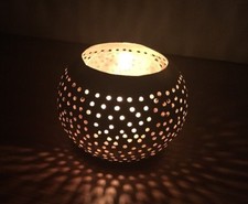 Photophore ovale ajouré en