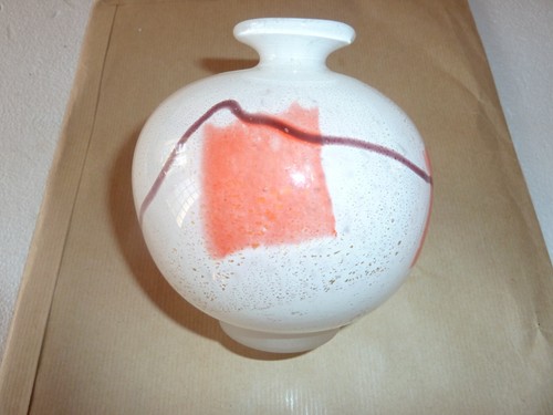 Vase verre incrusté - en,