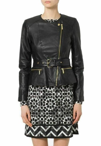 Veste cuir noir pour - noir, femme