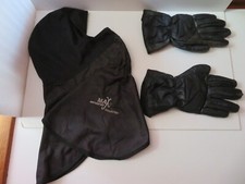 1 Paires de GANT en CUIR MOTO STEEV. Taille 10 + 1 CAGOULE Max Motorsport