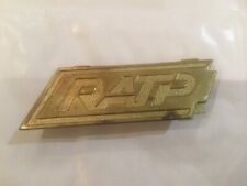 RATP Insigne Broche Plaque Badge ancien en métal 