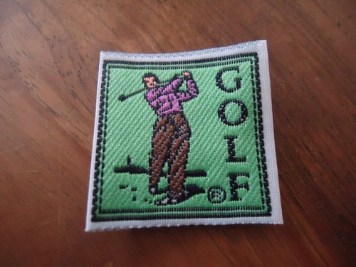 Ecusson coudre thème golf - -,
