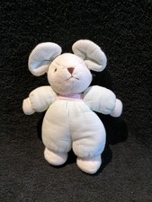 Doudou peluche souris blanche
