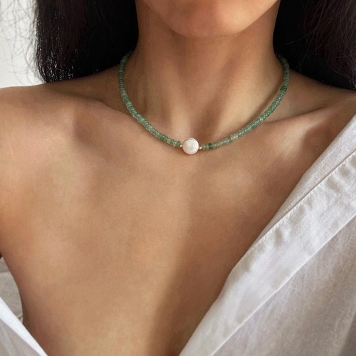 Colliers perles rondelle - colliers, de