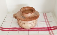 Beurrier à eau ,beurrier breton , en grès émaillé , vintage