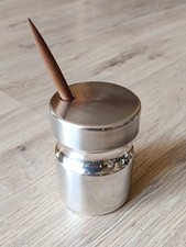 moutardier vintage en métal -
