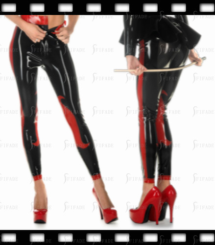 Latex jeans contrasting - jeans, pants