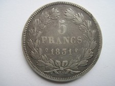 RARE 5 francs argent louis