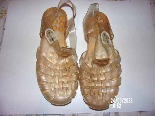 Paire sandales ou - 1,