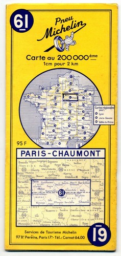 Carte michelin 1955 - n°, 61