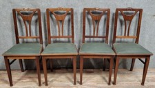 Série de quatre chaises Anglaises époque Art Nouveau en acajou vers 1900