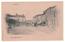 RARE CPA 55 - ÉTAIN : PLACE ET RUE NATIONALE - PRÉCURSEUR 1898/1900 - NON ÉCRITE