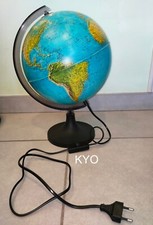 Lampe de chevet globe terrestre carte du monde lumière planisphère géographie